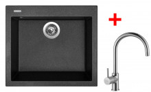 Sinks CUBE 560 Granblack + Vitalia 